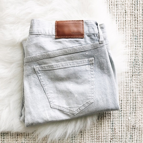 Madewell Denim - madewell | distressed boyjean in rail stripe